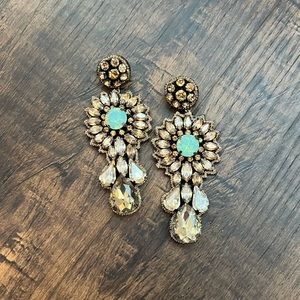 Deepa Gurnani Bronze and Opal Earrings